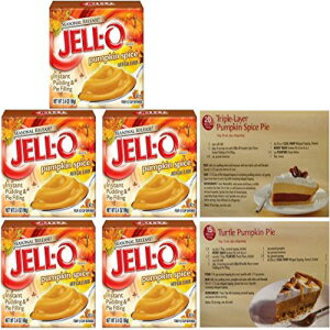 Kraft Jell-O インスタント プディング パイ フィリング パンプキン スパイス 3.4 オンス (5個入り) Kraft Jell-O Instant Pudding Pie Filling, Pumpkin Spice, 3.4 Oz. (Pack of 5)
