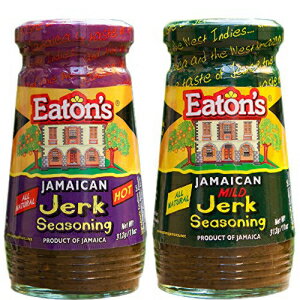 C[g̃W}CJHOTMILDW[NV[YjO11IXi2pbNj Eaton's Jamaican HOT and MILD Jerk Seasoning 11oz (Pack of 2)