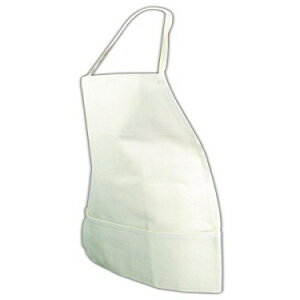 ホワイトキャンバスアヒルエプロン 長さ24インチ 幅20インチ ポケット3つ White Canvas Duck Apron 24 Length 20 Width 3 Pockets