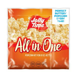 JOLLY TIME 륤 ݥåץ åȡͥ롢롢äݡ ѥåȡǲۤޤϥ ݥåѡ ޥ (24 ѥå8 󥹤Υȥ) JOLLY TIME All in One Popcorn Kit, Portion Packets with Kernels, Oil