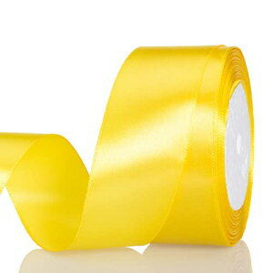 ATRBB 25 [h  1-1/2 C`̃Te{ Ã{AMtgbsOɍœK (CG[) ATRBB 25 Yards 1-1/2 inch Wide Satin Ribbon Perfect for Wedding,Handmade Bows and Gift Wrapping(Yellow)