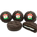 Philadelphia Candies Dark Chocolate Covered OREO Cookies, Snowman Face 8 Ounce