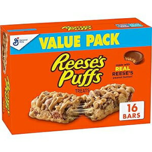 シリアル Reese's Puffs ブレックファスト シリアル トリート バー、ピーナッツ バター & ココア、16 ct Reese's Puffs Breakfast Cereal Treat Bars, Peanut Butter & Cocoa, 16 ct