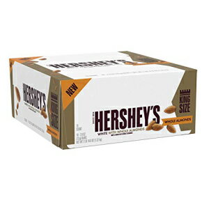 HERSHEY'S ホワイト クリーム アーモンド キャンディー バー (2.6 オンス バー 18 個)、46.8 HERSHEY'S White Creme With Almonds Candy bar (18 Count of 2.6 oz Bars), 46.8