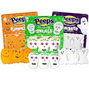 Peeps キャンディ ハロウィン ゴースト、スカル、カボチャ 楽しい形のマシュマロ、マシュマロ誕生日パーティーの記念品ギフトキャンディ、のぞき見愛好家向け、3 個パック Needzo Peeps Candy Halloween Ghost, Skulls and Pumpkins Fun Shaped Marshmallow