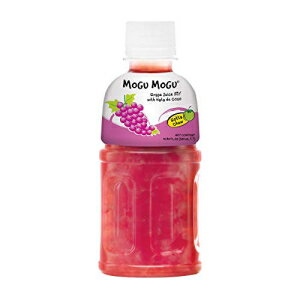 もぐもぐフルーツジュース ナタデココ入り 10.82オンス (24本入) (グレープ) Mogu Mogu Fruit Juice wi..