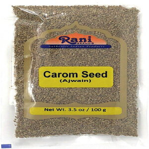 Rani Brand Authentic Indian Products St 3.5 Ounce (Pack of 1), Whole Seeds (Bag), Rani Ajwain Seeds (Carom Bishops Weed) Spice Whole 3.5oz (100g) ~ All Natural | Vegan | Gluten Friendly | NON-GMO | India