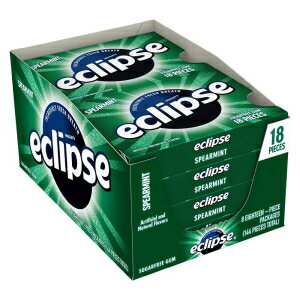 Spearmint, Eclipse Gum ڥߥ 奬ե꡼ ࡢ18  (8 ĥѥå) Spearmint, Eclipse Gum Spearmint Sugar Free Gum,18 Count (Pack of 8)