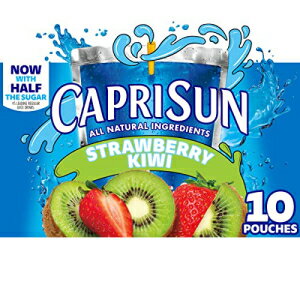 カプリサン ストロベリー キウイ ナチュラルフレーバー キッズ ジュース ドリンク ブレンド (10 ct ボックス 6 fl oz パウチ) Capri Sun Strawberry Kiwi Naturally Flavored Kids Juice Drink Blend (10 ct Box, 6 fl oz Pouches)