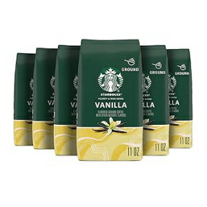 Starbucks Ground Coffee—Vanilla Flavored Coffee—No Artificial Flavors—100 Arabica—6 bags (11 oz each)