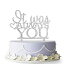 Firefairy It was Always You ケーキトッパー、婚約、結婚式、記念日パーティーデコレーション (シルバー) Firefairy It was Always You Cake Topper, Engagement, Wedding,Anniversary Party Decorations (Silver)