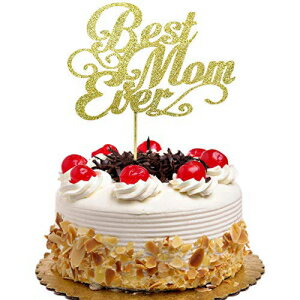 史上最高のお母さんケーキトッパー、幸せな母の日のパーティーケーキの装飾、幸せな母の誕生日パーティーの装飾ゴールドグリッター WoHappy Best Mom Ever Cake Topper, Happy Mother's Day Party Cake Decors, Happy Mothers' Birthday Party Decorati