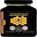 Health Harvest Premium Tualang Black Honey 13oz (Pollen 4.8M+, TA 14+) Intense for Preservation, Wild-ripening on 250ft Treetop, Raw, Unpasteurised, Unfiltered