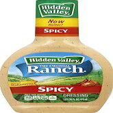 Hidden Valley Spicy Ranch サラダドレッシング & トッピング、グルテンフリー - 16 オンスボトル (パッケージは異なる場合があります) Hidden Valley Spicy Ranch Salad Dressing & Topping, Gluten Free - 16 Ounce Bottle (Package May