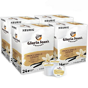 グロリア ジーンのフレンチ バニラ スプリーム キューリグ シングルサーブ K カップ ポッド、ライト ロースト コーヒー、96 個 Gloria Jean's French Vanilla Supreme Keurig Single-Serve K-Cup Pods, Light Roast Coffee, 96 Count