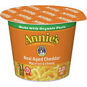 Annie's }Jj & `[YAAGCWh`F_[AdqWΉJbvA2.01 IX Annie's Macaroni & Cheese, Real Aged Cheddar, Microwaveable Cup, 2.01 oz