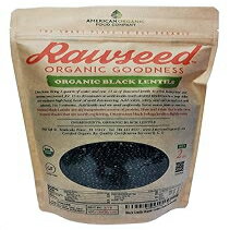 2ポンド（1パック）、生の黒レンズ豆オーガニック認定2ポンド、非遺伝子組み換え。カナダで栽培 / 米国でパッケージ化 2 Pound (Pack of 1), Rawseed Black Lentils Organic Certified 2 lbs,Non Gmo. Grown in Canada / Packaged in USA
