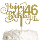 ALPHA K GG 46΂̒aP[Lgbp[Anbs[46΂̒aP[Lgbp[A46΂̒ap[eB[fR[V ALPHA K GG 46th Birthday Cake Topper, Happy 46th Birthday Cake Topper, 46th Birthday Party Decorations