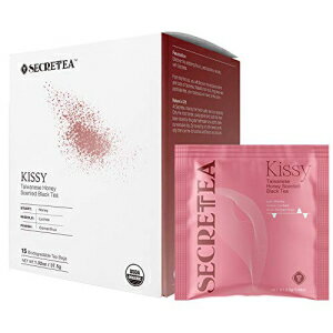 SECRETEA, Kissy、オーガニック台湾産蜂蜜の香りの紅茶、15袋ティーバッグ SECRETEA, Kissy, Organic Taiwanese Honey Scented Black Tea, 15 Sachet Tea Bags