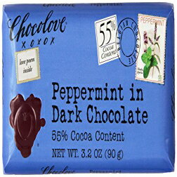 Chocolove _[N`R[gAyp[~gA3.2 IX (12 pbN) Chocolove Dark Chocolate, Peppermint, 3.2 Ounce (Pack of 12)