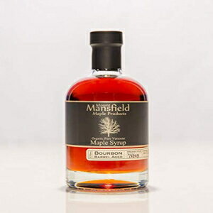 マンスフィールド メープル - バーボン樽熟成オーガニック ピュア バーモント メープル シロップ - 375ml Mansfield Maple- Bourbon Barrel Aged Organic Pure Vermont Maple Syrup- 375ml