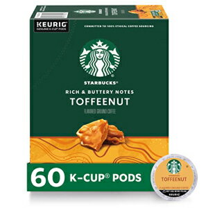 スターバックス ミディアム ロースト K カップ コーヒー ポッド — キューリグ ビール用トフィーナッツ — 10 個 (6 個パック) Starbucks Medium Roast K-Cup Coffee Pods — Toffeenut for Keurig Brewers — 10 Count (Pack of 6)