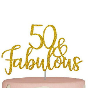 50Фȥåѡ | 50 50 餷 |  50th Birthday Cake Topper | Fifty 50 and Fabulous | Gold