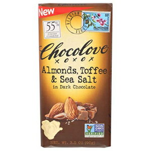 Chocolove Xoxox o[ A[h gtB[ \ebhA3.2 IX Chocolove Xoxox Bar Almond Toffee Salted, 3.2 Ounce