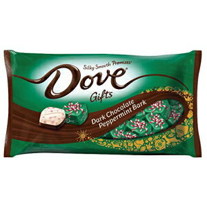 DOVE PROMISES ホリデー個別包装ダークチョコレートペパーミントバーククリスマスキャンディ詰め合わせ、7.94オンスバッグ DOVE PROMISES Holiday Individually Wrapped Dark Chocolate Peppermint Bark Christmas Candy Assortment, 7.94 oz Bag