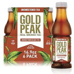 ゴールドピーク 無糖ブラックアイスティードリンク、16.9液量オンス、6パック Gold Peak Unsweetened Black Iced Tea Drink, 16.9 fl oz, 6 Pack