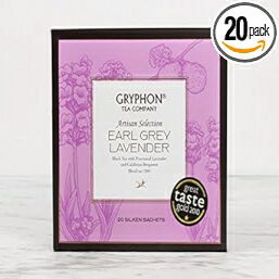 グリフォン アールグレイ ラベンダー紅茶 20 袋 正味重量 46g。 Gryphon Earlgrey Lavender Black Tea 20 sachets Net Wt. 46 g.