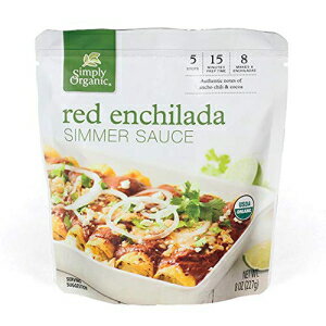 Simply Organic レッド エンチラーダ シマー ソース、オーガニック認定 | 8オンス | 2個パック Simply Organic Red Enchilada Simmer Sauce, Certified Organic | 8 oz | Pack of 2