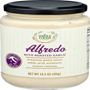 ホールフーズ マーケット アルフレッドソース ローストガーリック入り 14.5オンス Whole Foods Market Alfredo Sauce with Roasted Garlic, 14.5 oz