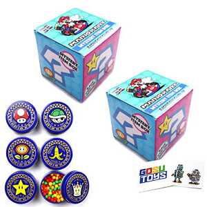 楽天Glomarketマリオカート ミステリー アイテム ボックス レーシング カップ キャンディー缶 （2 パック） ゴースおもちゃステッカー 2 枚付き Mario Kart Mystery Item Box Racing cup Candy Tin （2pack） with 2 Gosu Toys Stickers
