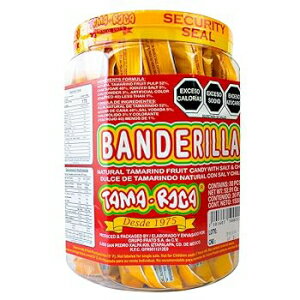 30 カウント (1 パック) バンデリラ タマ ロカ タマリンド メキシカン キャンディ スティック。塩と唐辛子を加えたスパイシーなタマリンドキャンディーが30個入っています。 30 Count (Pack of 1), Banderilla Tama-Roca Tamarindo Mexican Candy