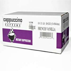 カプチーノ スプリーム フレンチ バニラ インスタント カプチーノ ミックス 6 x 2 ポンド Cappuccino Supreme French Vanilla Instant Cappuccino Mix 6 x 2 lbs