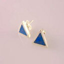 gCAOsXYUCN}CNUCNX^[OVo[X^bhsAXAnhChX^WĨZ~vVXWFXg[ Triangle Lapis Lazuli Mosaic Micro Mosaic Sterling Silver Stud Earrings, Semi Precious Gemstone by Han