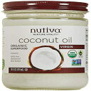 ヌティバオーガニックバージンココナッツオイル、14オンス Nutiva Organic Virgin Coconut Oil, 14 ounces
