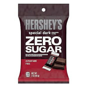 HERSHEY'S SPECIAL DARK Zero Sugar Mildly Sweet Chocolate Candy Bars, Individually Wrapped, Aspartame Free, 3 oz Bag