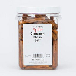 コロラド スパイス シナモン、ホールスティック 2-3/4 インチ、12 オンス瓶 Colorado Spice Cinnamon, Whole Sticks 2-3/4", 12 Ounce Jar