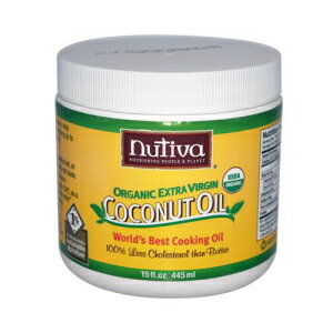 Nutiva オーガニック バージン ココナッツ オイル、425.2g (4 個パック) Nutiva Organic Virgin Coconut Oil,15 Ounce (Pack of 4)