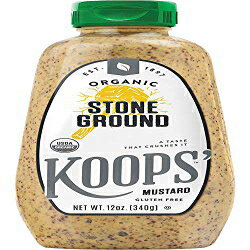 Koops' I[KjbN Xg[ OEh }X^[hA12 IX {gA4pbN Koops' Organic Stone Ground Mustard, 12 oz. Bottle, 4 Pack