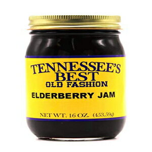 テネシー州最高のエルダーベリージャム | シンプルな材料 - 砂糖とエルダーベリーで手作り | オールナチュラル、小規模バッチメイド - 16 オンス瓶 (454 g) Tennessee’s Best Elderberry Jam | Handcrafted with Simple Ingredients - Sugar an