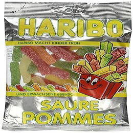 n{[ TE |O~ LfB[ 200g Haribo Saure Pommes Gummi Candy 200 g