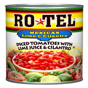 ROTEL メキシコ風ダイストマト、ライムジュースとコリアンダー入り、10オンス、12パック ROTEL Mexican Style Diced Tomatoes with Lime Juice and Cilantro, 10 Ounce, 12 Pack