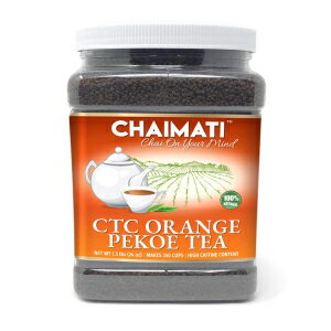 ChaiMati – CTC オレンジペコー紅茶 – モルティな目覚めのお茶 – 強い風味/滑らかな風味 – カフェインが豊富 – 350 杯分 – 保存が簡単 – 24 オンス 食品グレードの瓶 ChaiMati – CTC Orange Pekoe Black Tea – Malty Awakening Tea