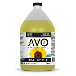 AVO 非遺伝子組み換え高オレイン酸ヒマワリ油 一般調理用 - 1 ガロン AVO NON-GMO High Oleic Sunflower Oil for General Cooking - 1 Gallon