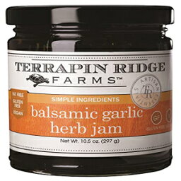 Terrapin Ridge Farms バルサミコ、ガーリック、ハーブ グルメ ジャム – 10.5 オンス ジャー 1 個 Terrapin Ridge Farms Balsamic, Garlic, and Herb Gourmet Jam – One 10.5 Ounce Jar