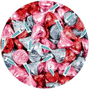 4.16 ポンド バレンタインデー キャンディ ハーシー キス レッド ピンク シルバー ホイル - バルク ミルク チョコレート 66.7 オンス (4.16 ポンド バッグ) 4.16 lb Valentine 039 s Day Candy Hershey Kisses Red, Pink and Silver Foil -