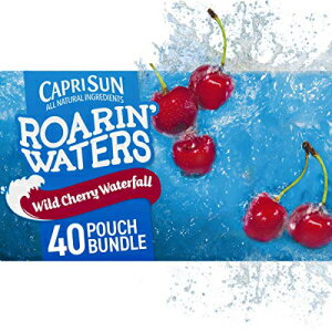 カプリサン ロアリン ウォーターズ ワイルド チェリー ウォーターフォール 天然フレーバーウォーター キッズジュース飲料 (40カラットパック 10パウチ入り4箱) Capri Sun Roarin 039 Waters Wild Cherry Waterfall Naturally Flavored Water Kids Juice